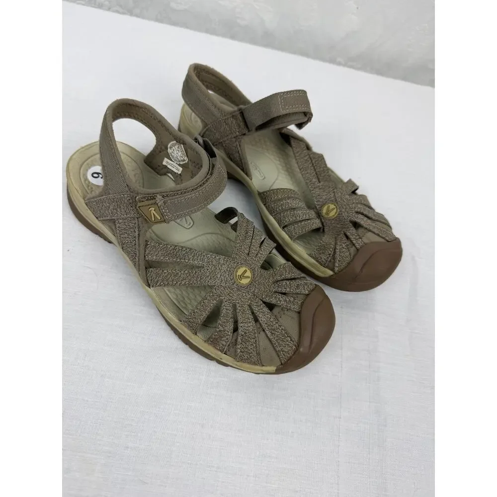 KEEN Whisper Women's Closed Toe Sport Sandals Taupe Brown Size 6